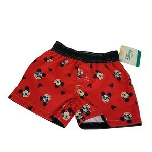 Disney Baby Infant Mickey Mouse Boys 6/9 Month Swimsuit UPF 50+ Board Shorts New
